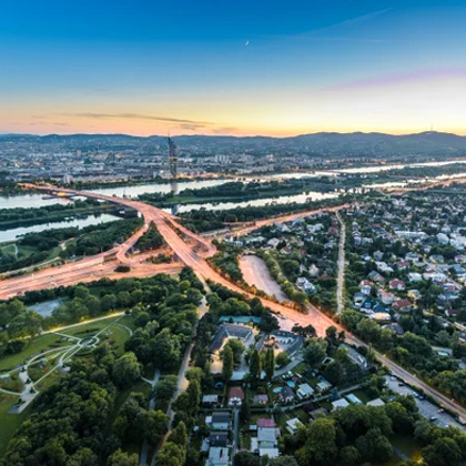 Vienna at sunset
